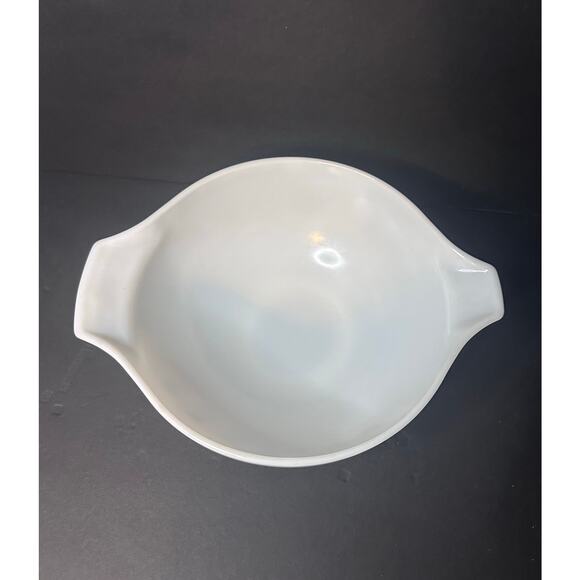 Vintage Pyrex Nesting Cinderella Bowl #444 Town & Country 4 Qt Bowl White Brown - Picture 3 of 8